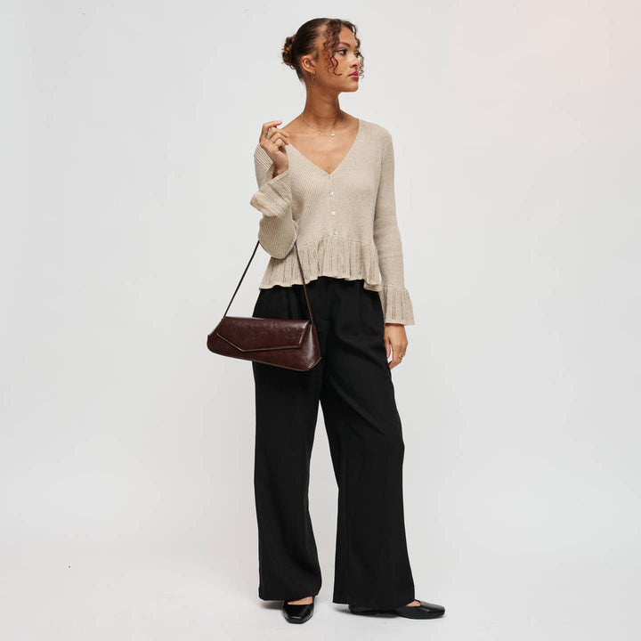 BK Mett Shoulder Bag in Espresso available at Barbara Katz