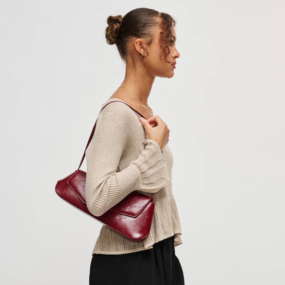 BK Mett Shoulder Bag in Wine available at Barbara Katz