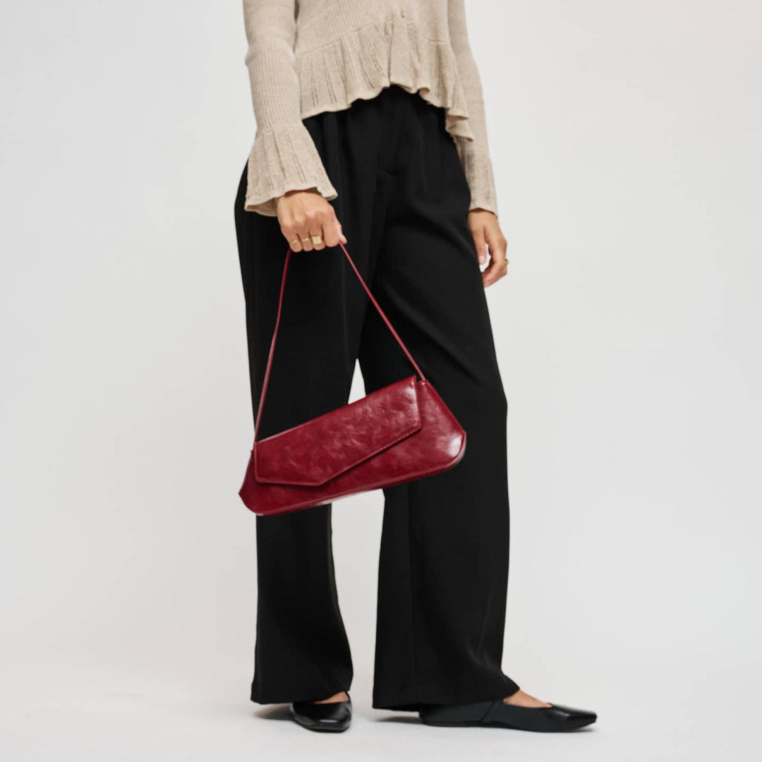 BK Mett Shoulder Bag in Wine available at Barbara Katz