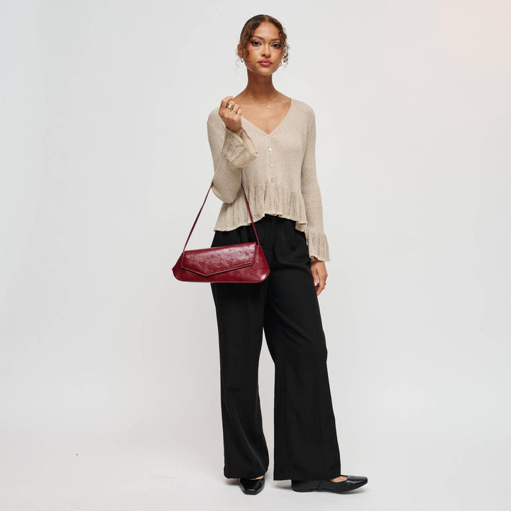 BK Mett Shoulder Bag in Wine available at Barbara Katz