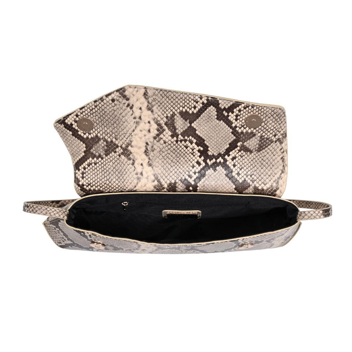 BK Mett Snake Shoulder Bag in Natural Multi available at Barbara Katz