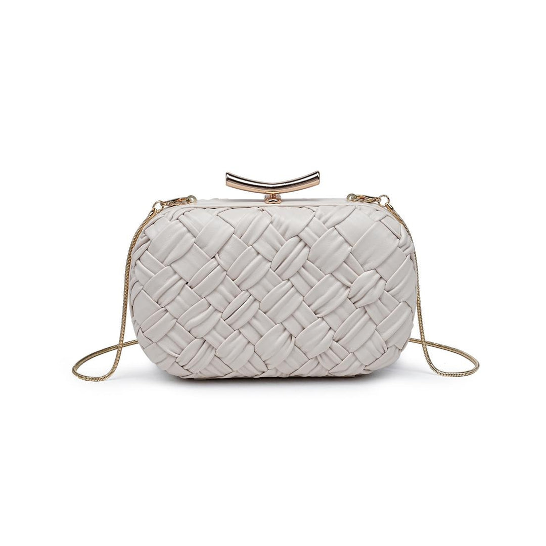 BK Rya Evening Bag in Ivory available at Barbara Katz
