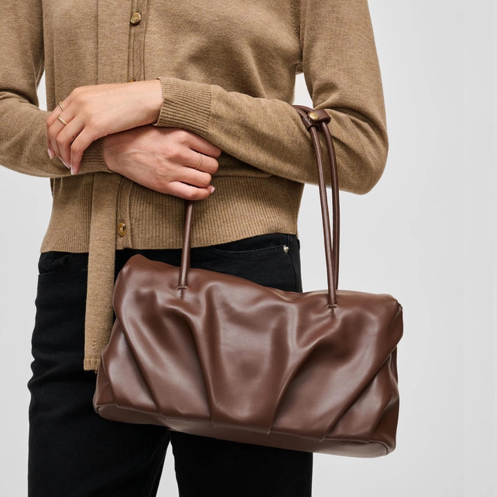 BK Ryker Satchel Bag in Chocolate available at Barbara Katz