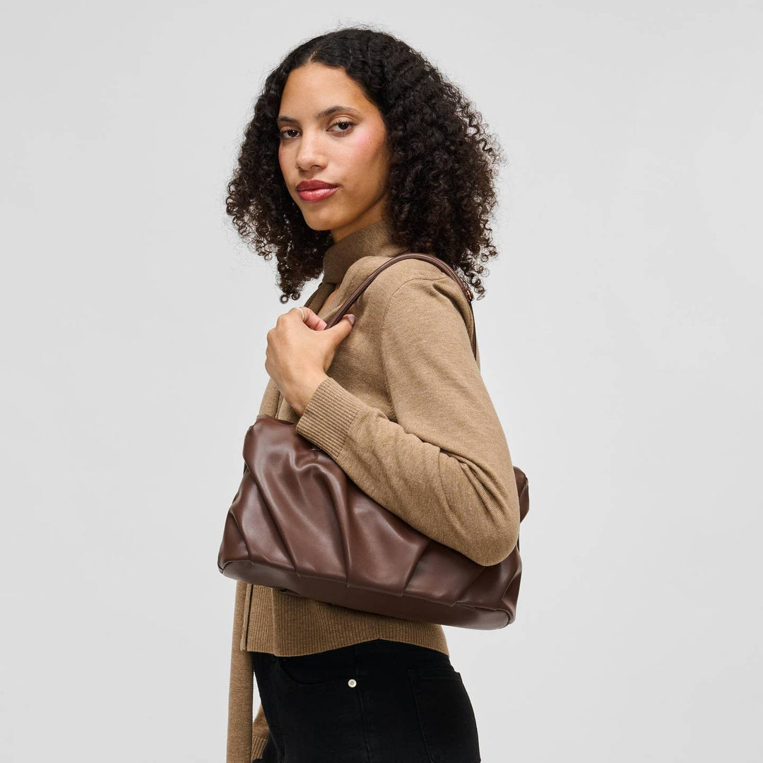 BK Ryker Satchel Bag in Chocolate available at Barbara Katz