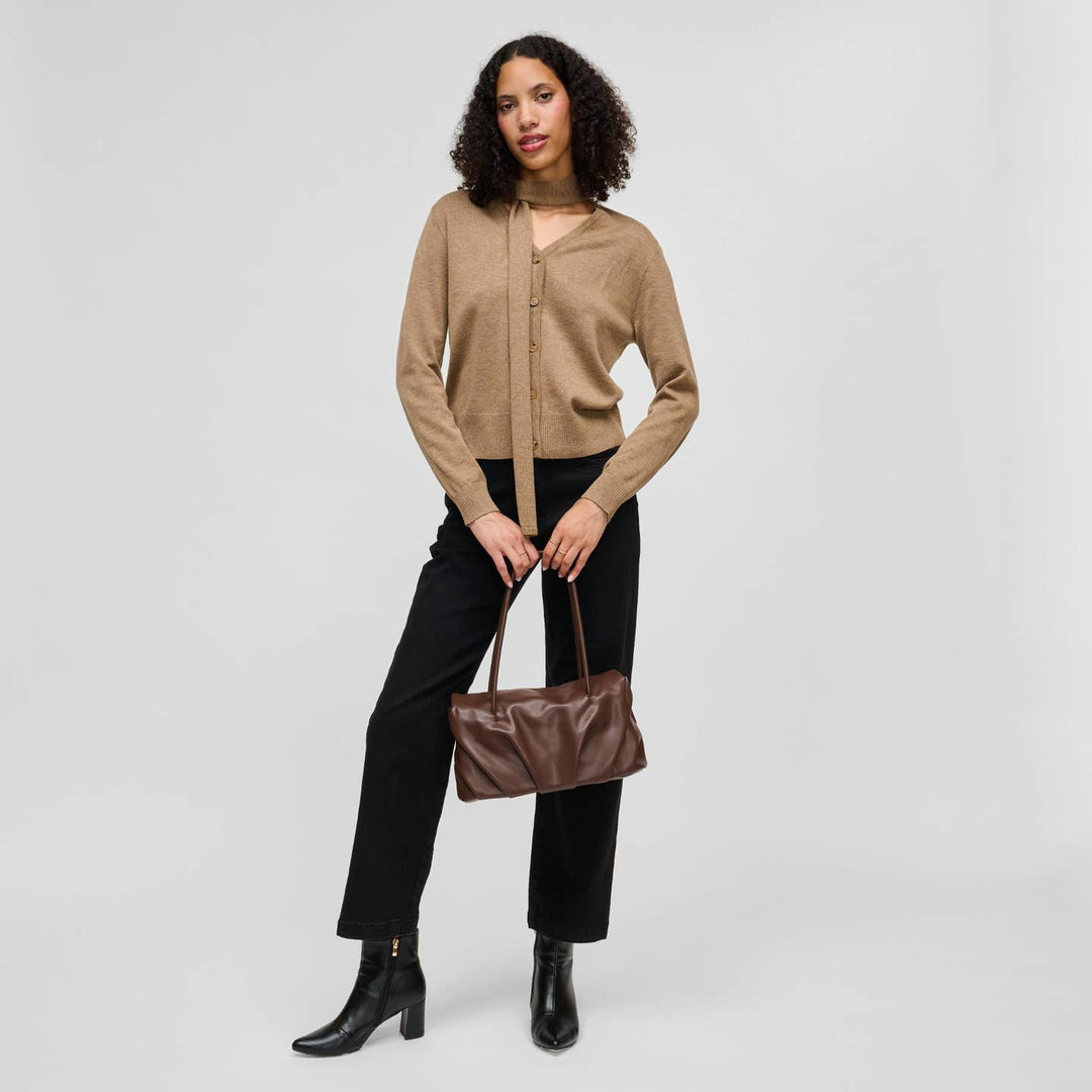 BK Ryker Satchel Bag in Chocolate available at Barbara Katz