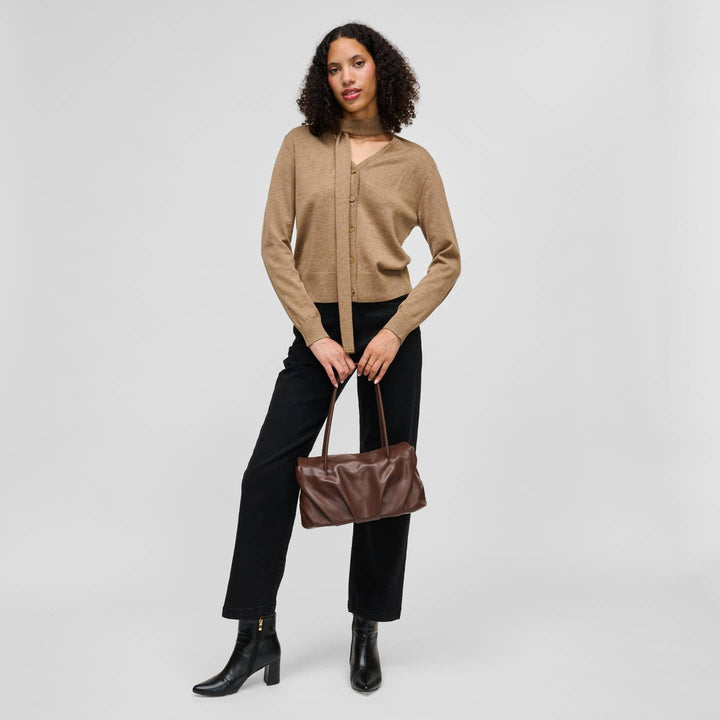 BK Ryker Satchel Bag in Chocolate available at Barbara Katz