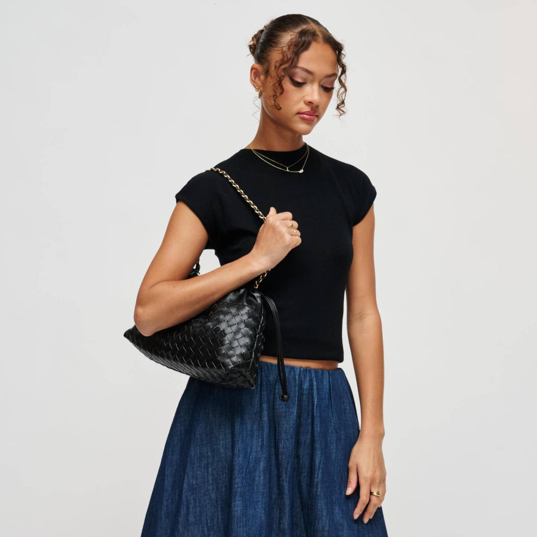 BK Sawyer Shoulder Bag in Black available at Barbara Katz