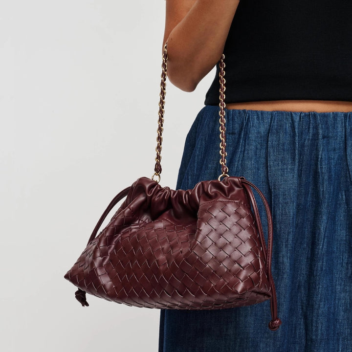BK Sawyer Shoulder Bag in Burgundy available at Barbara Katz