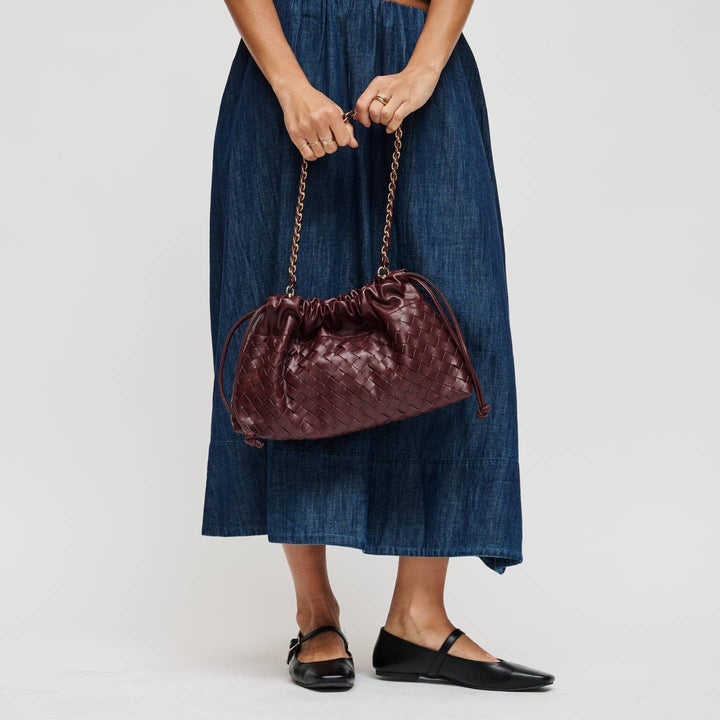 BK Sawyer Shoulder Bag in Burgundy available at Barbara Katz