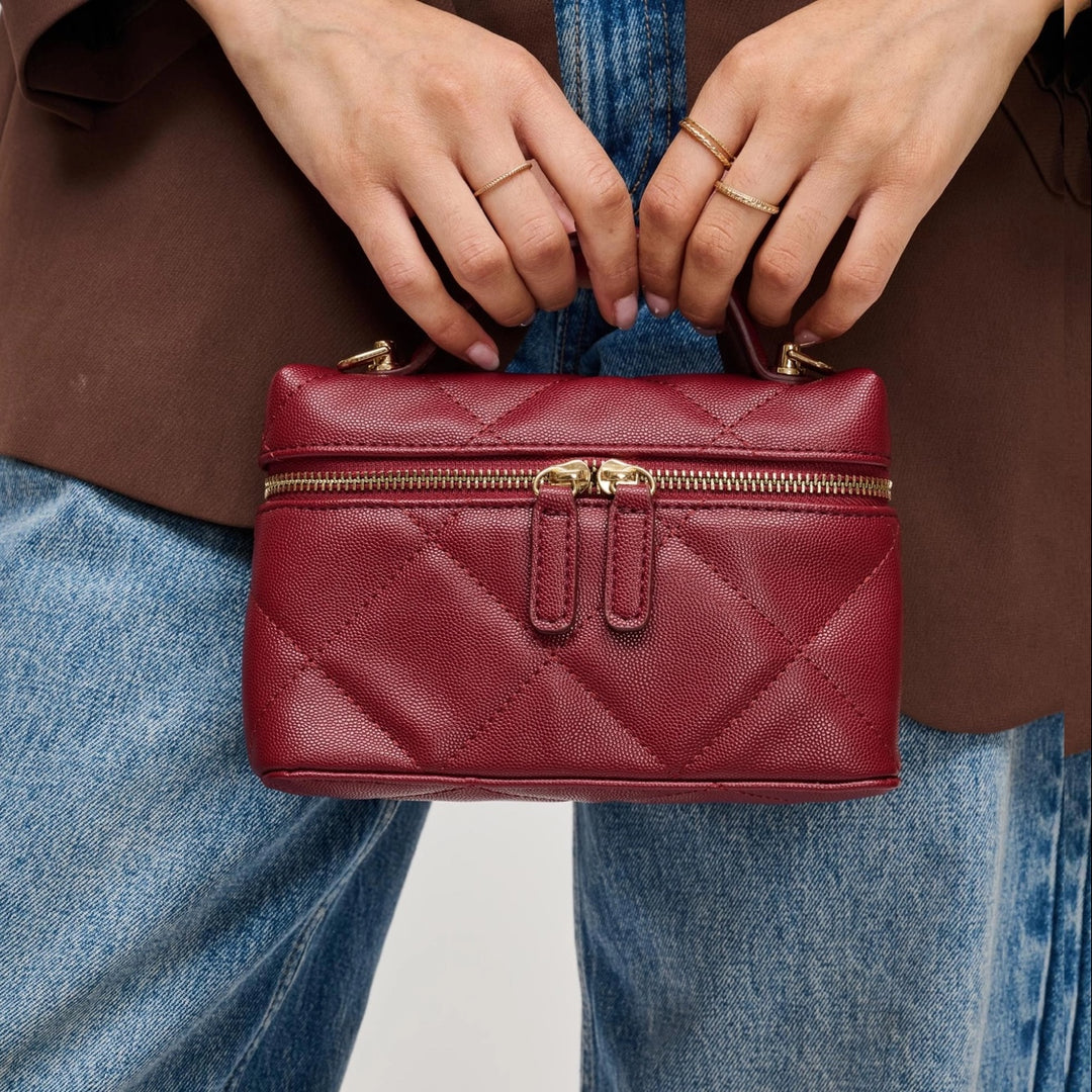 BK Snow Crossbody Bag in Burgundy available at Barbara Katz