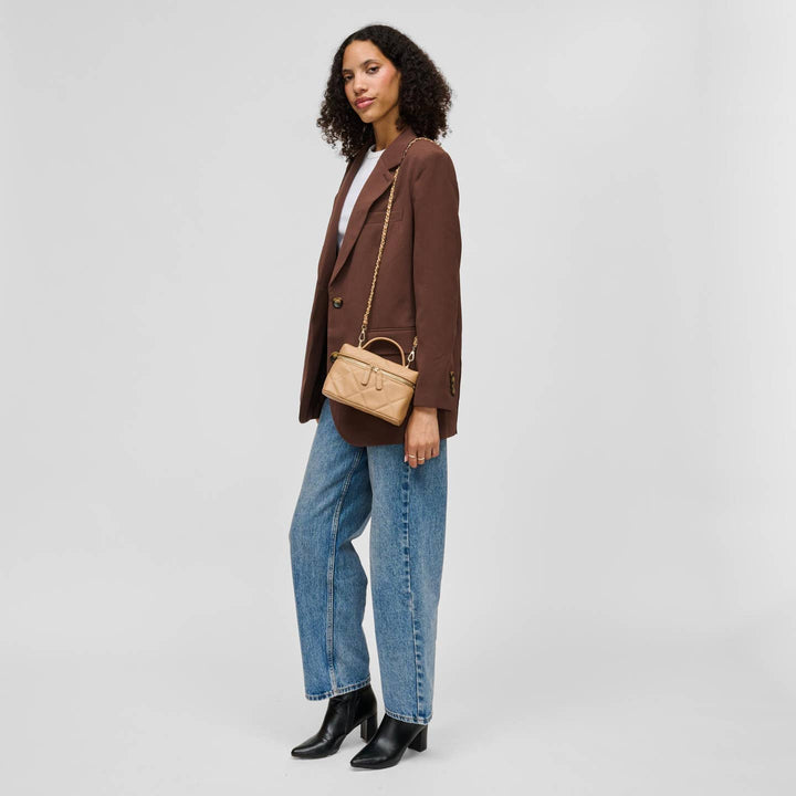 BK Snow Crossbody Bag in Natural available at Barbara Katz