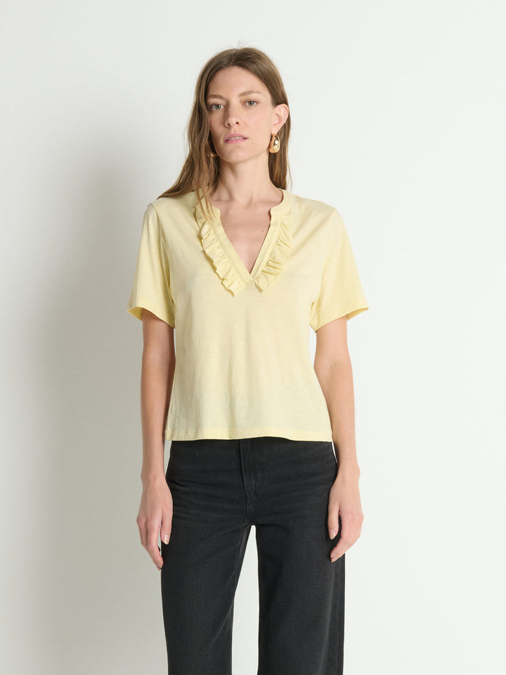 Nation LA Blondie Top in Custard available at Barbara Katz