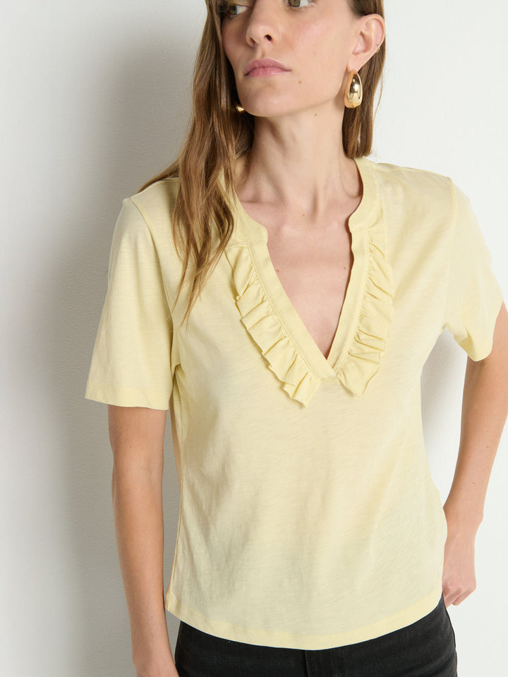 Nation LA Blondie Top in Custard available at Barbara Katz
