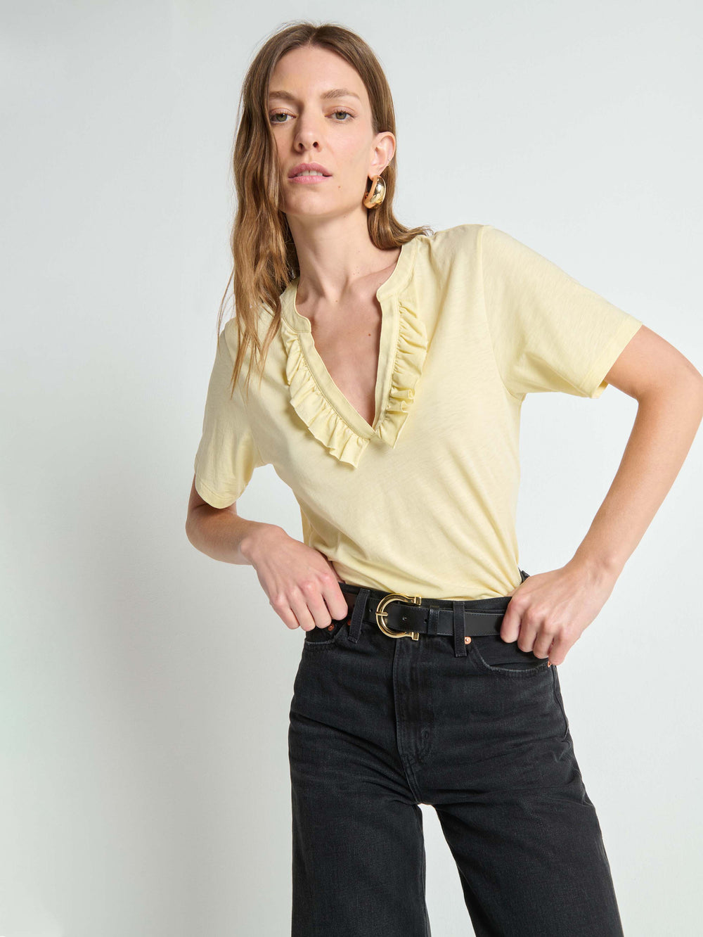 Nation LA Blondie Top in Custard available at Barbara Katz