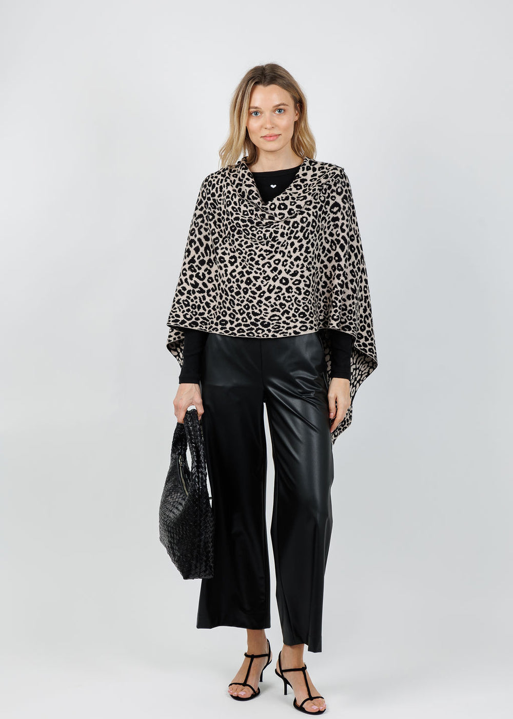 BK Esme Leopard Topper in Biscotti/Ebony available at Barbara Katz