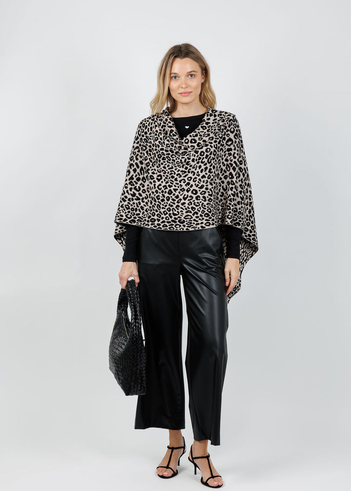 BK Esme Leopard Topper in Biscotti/Ebony available at Barbara Katz