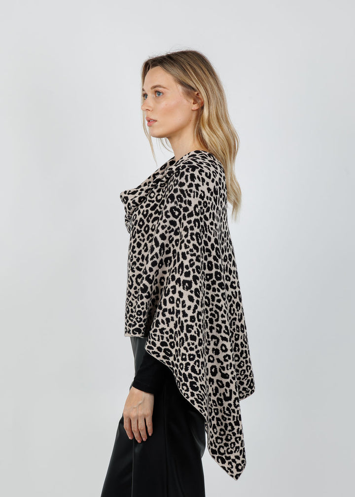 BK Esme Leopard Topper in Biscotti/Ebony available at Barbara Katz