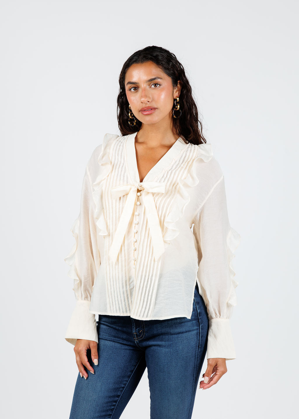 BK Ambrosia Shirt in Ivory available at Barbara Katz