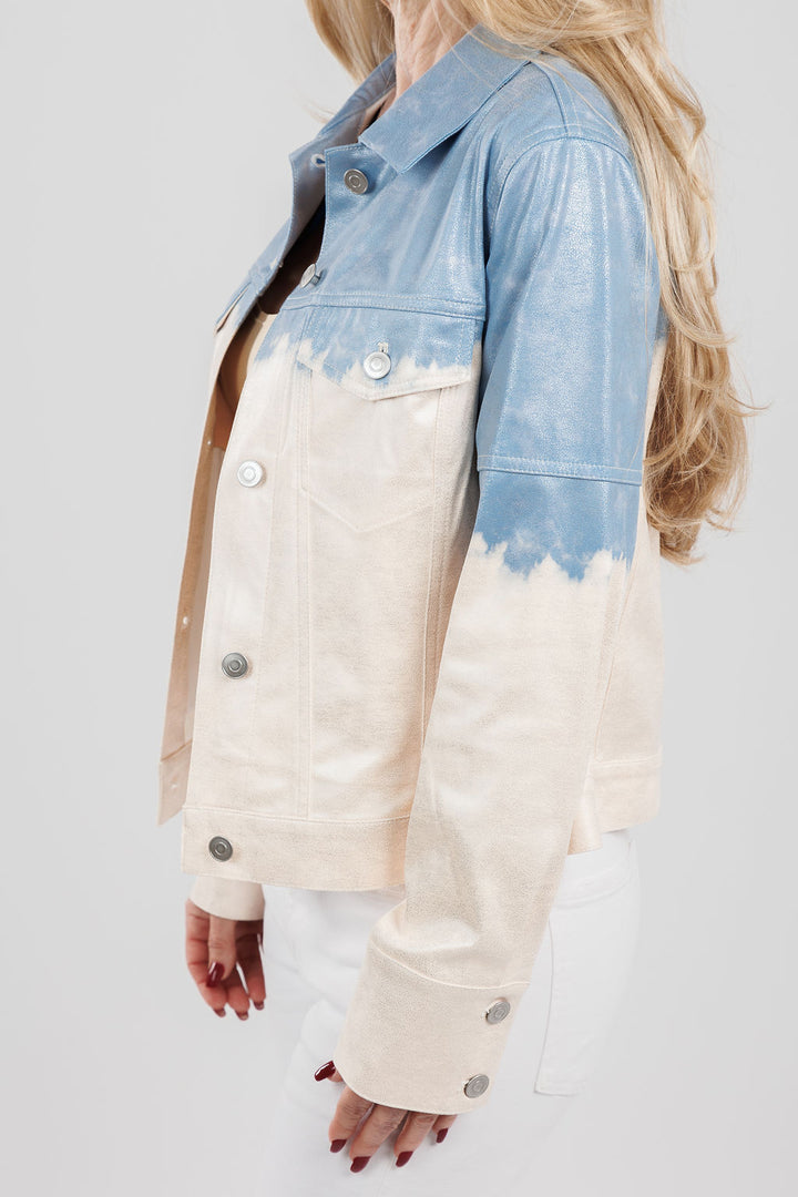 BK Blair Ombre Jacket in Denim Wash available at Barbara Katz