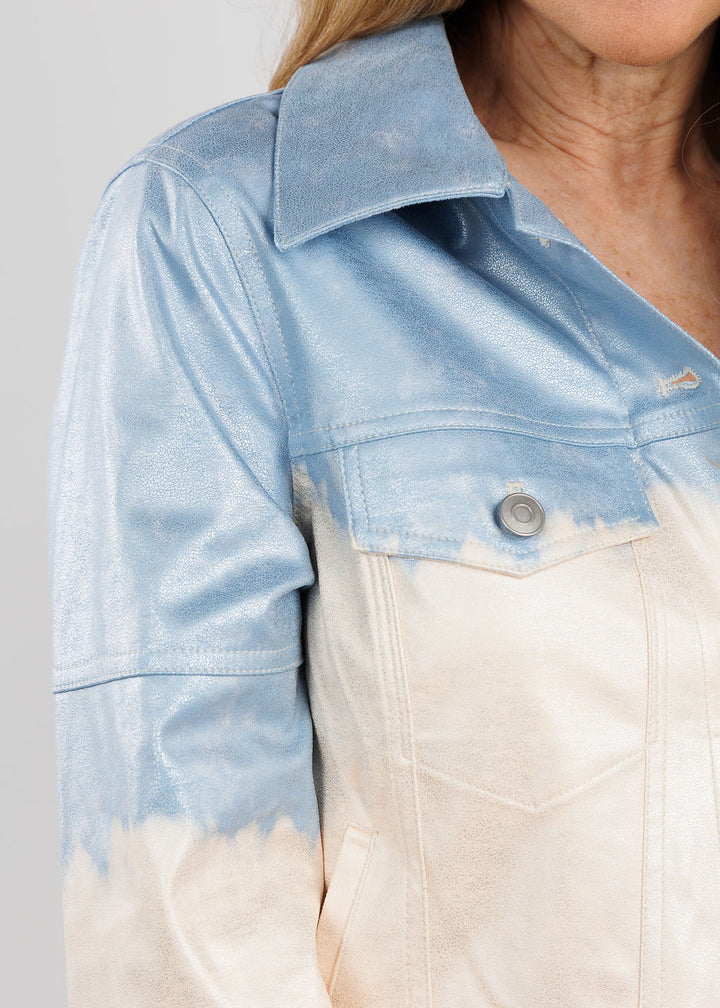 BK Blair Ombre Jacket in Denim Wash available at Barbara Katz