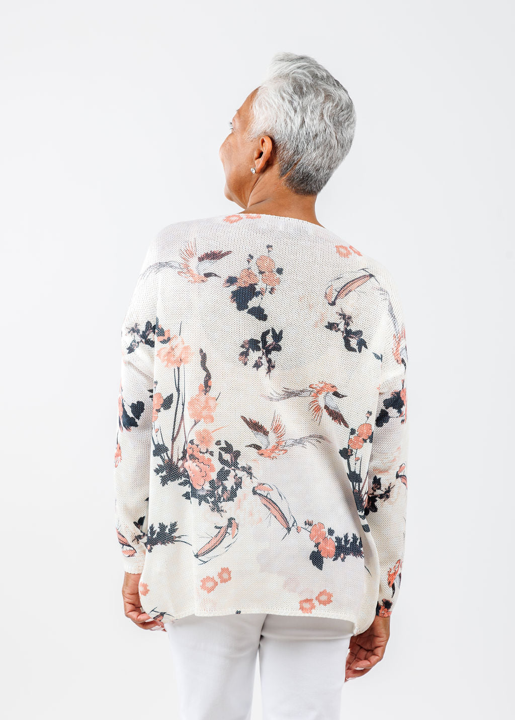 BK Flower Sweater in Rosette Sakura available at Barbara Katz