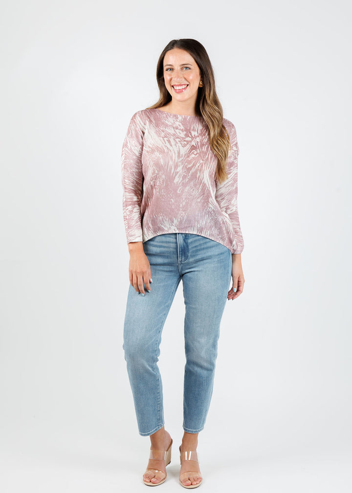 BK Lili Boat Neck Sweater in Quartz Fossil paired with Pistola Monroe Crop Jeans in Hill available at Barbara Katz