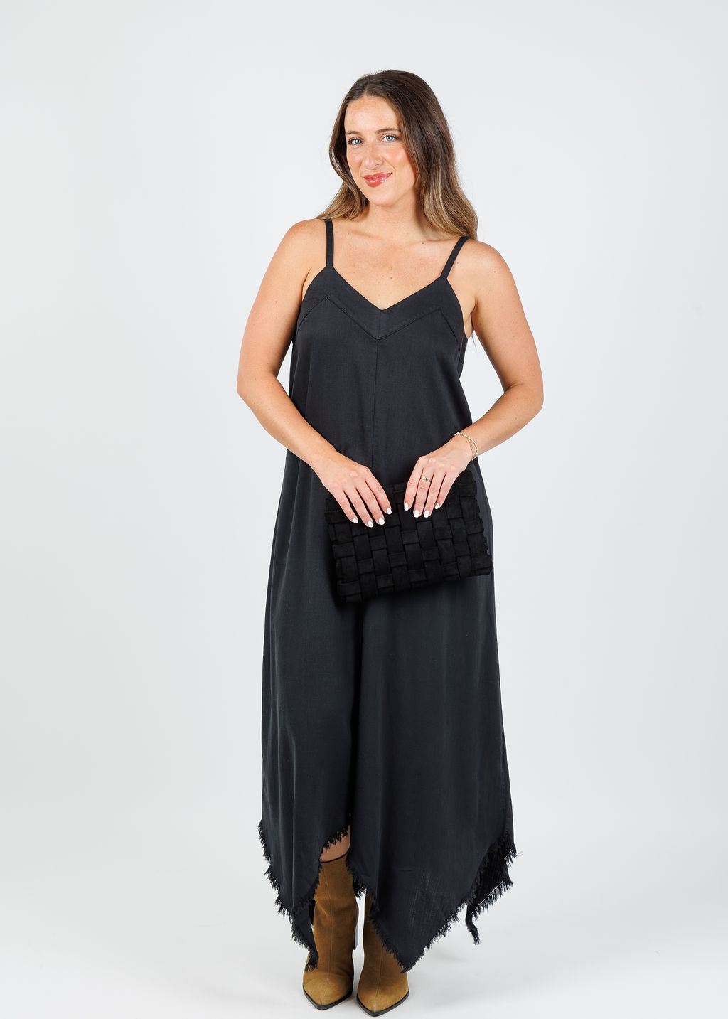 BK Swing Tank Dress in Black available at Barbara Katz