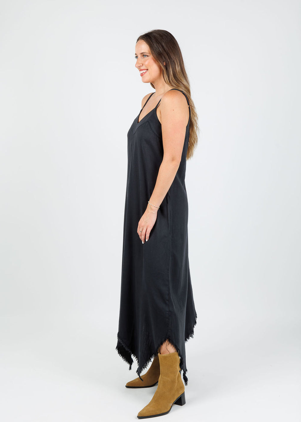 BK Swing Tank Dress in Black available at Barbara Katz
