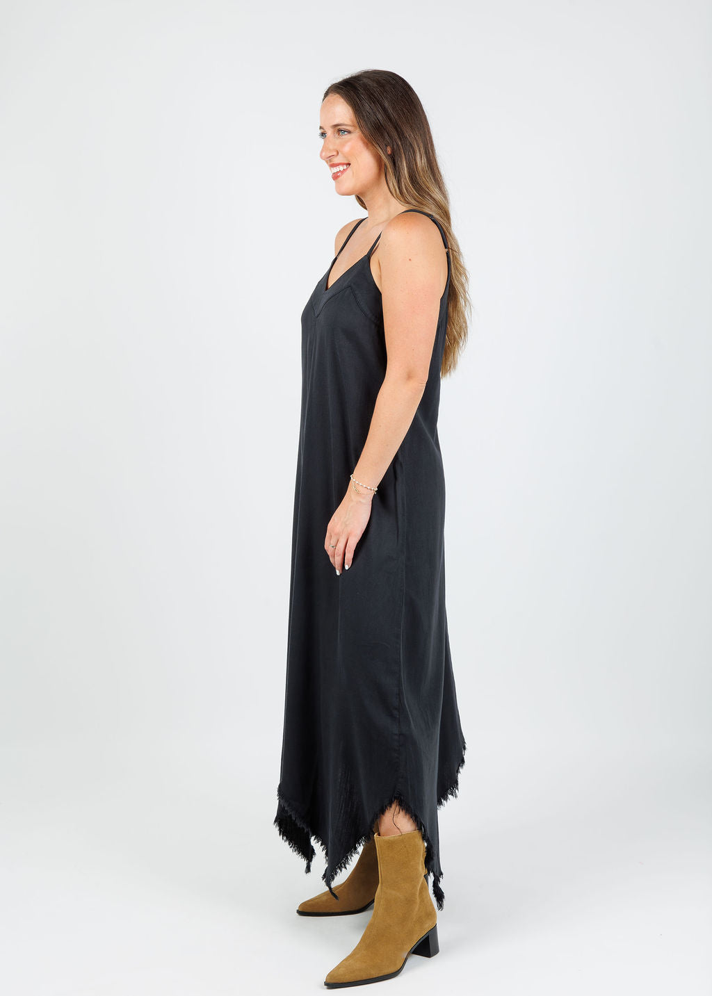 BK Swing Tank Dress in Black available at Barbara Katz