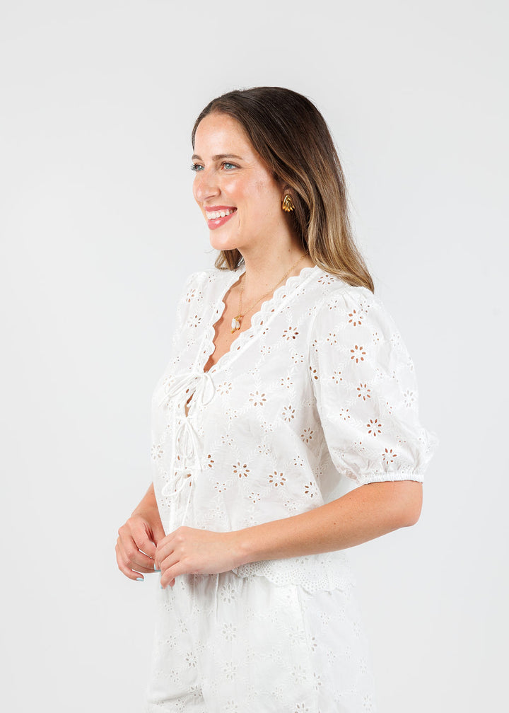 BK Yuiko Top in Eggshell available at Barbara Katz