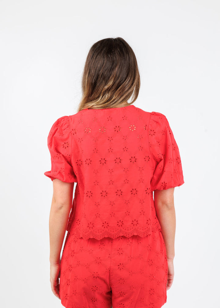 BK Yuiko Top in Poppy available at Barbara Katz