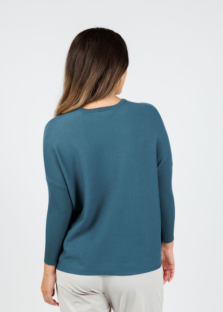 Bodie Boxy Crew Sweater - Atlantic Deep