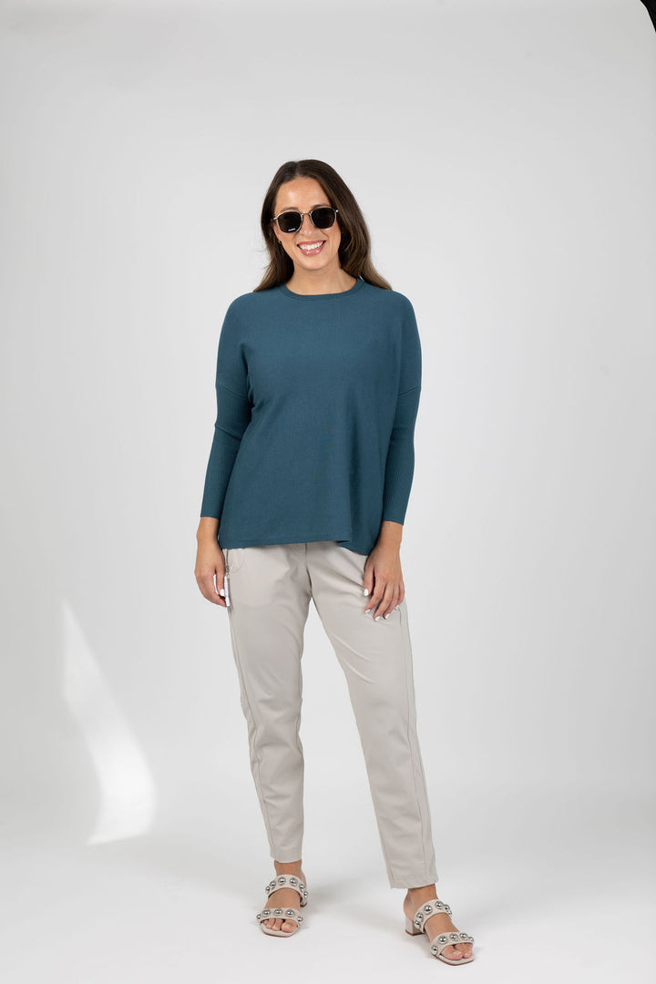 Bodie Boxy Crew Sweater - Atlantic Deep