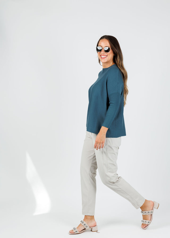 Bodie Boxy Crew Sweater - Atlantic Deep