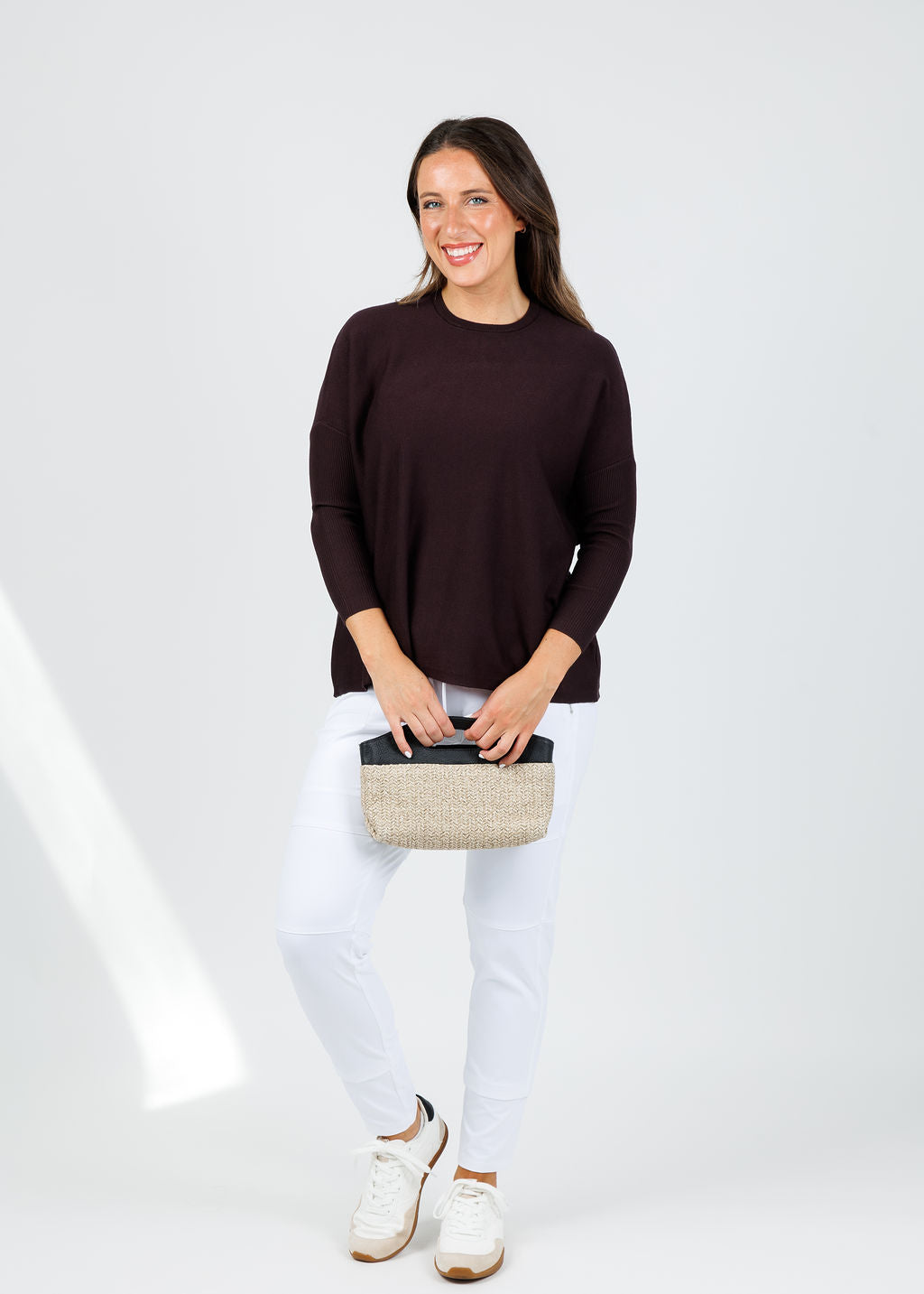 Bodie Boxy Crew Sweater - Bitter Chocolate