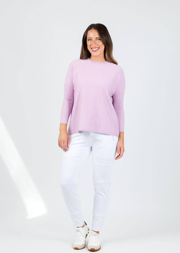 Bodie Boxy Crew Sweater - Lilac
