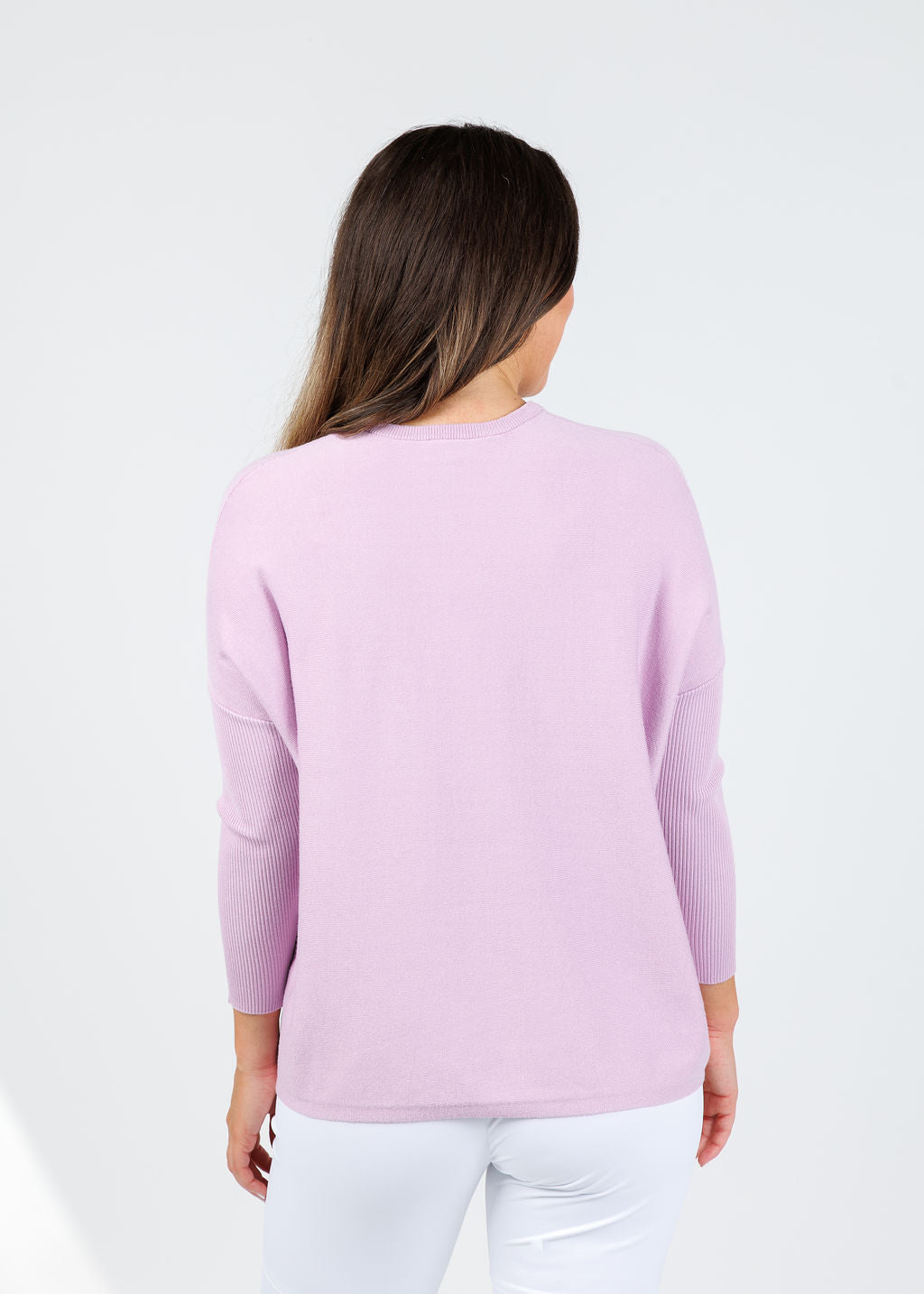 Bodie Boxy Crew Sweater - Lilac
