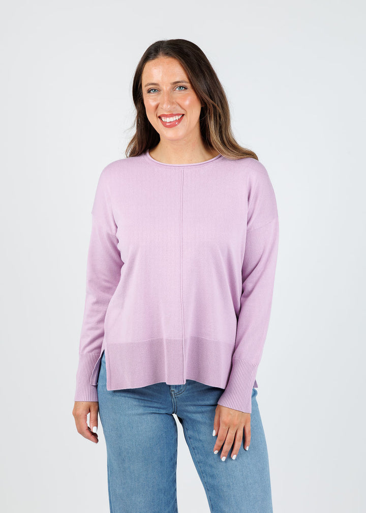 Crissy Center Seam Sweater - Lilac