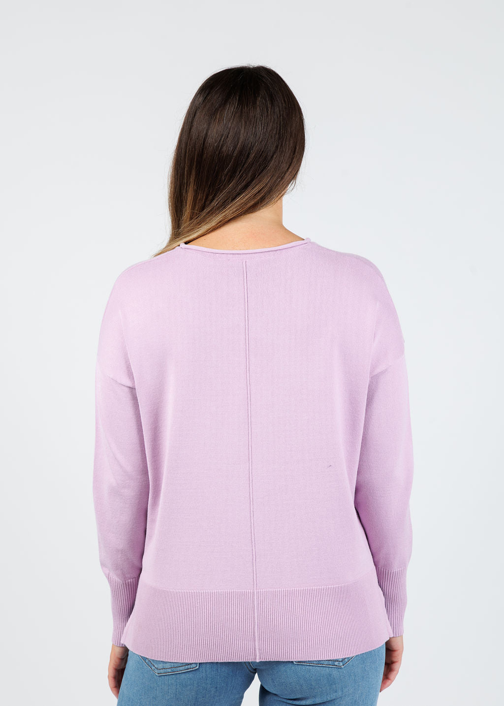 Crissy Center Seam Sweater - Lilac