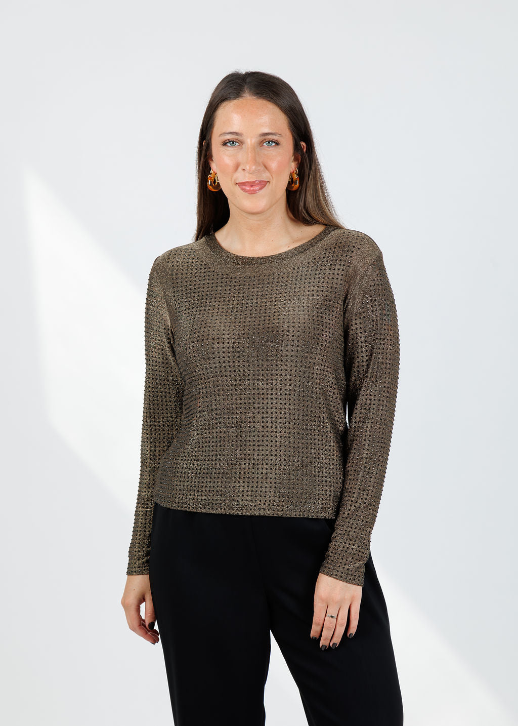 BK Griselle Grommet Stud Top in Gold available at Barbara Katz