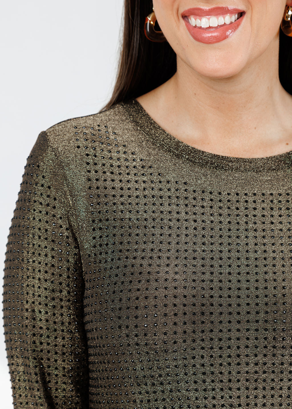 BK Griselle Grommet Stud Top in Gold available at Barbara Katz