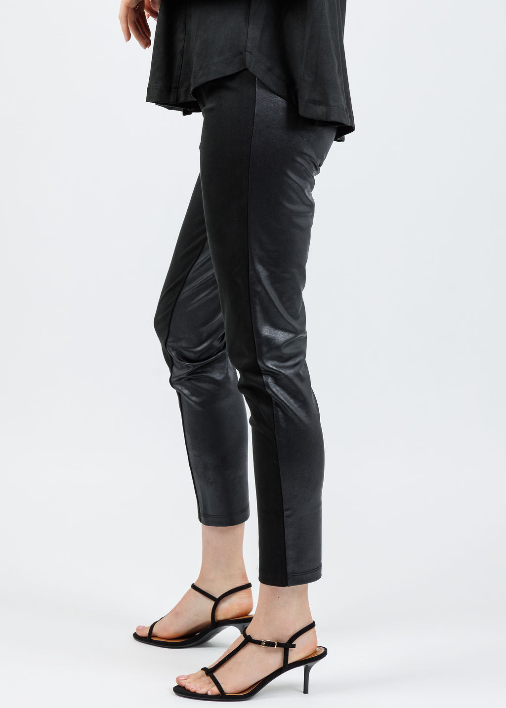 BK Madison Suede Pants in Black available at Barbara Katz