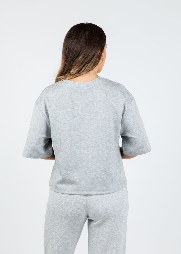 BK Magie Wide Sleeve Sweatshirt in Heather Grey available at Barbara Katz