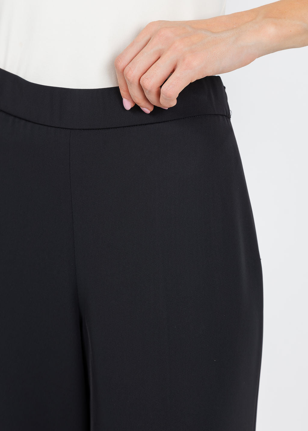 Bariloche Tasos Crepe Side Zip Pants in Black available at Barbara Katz