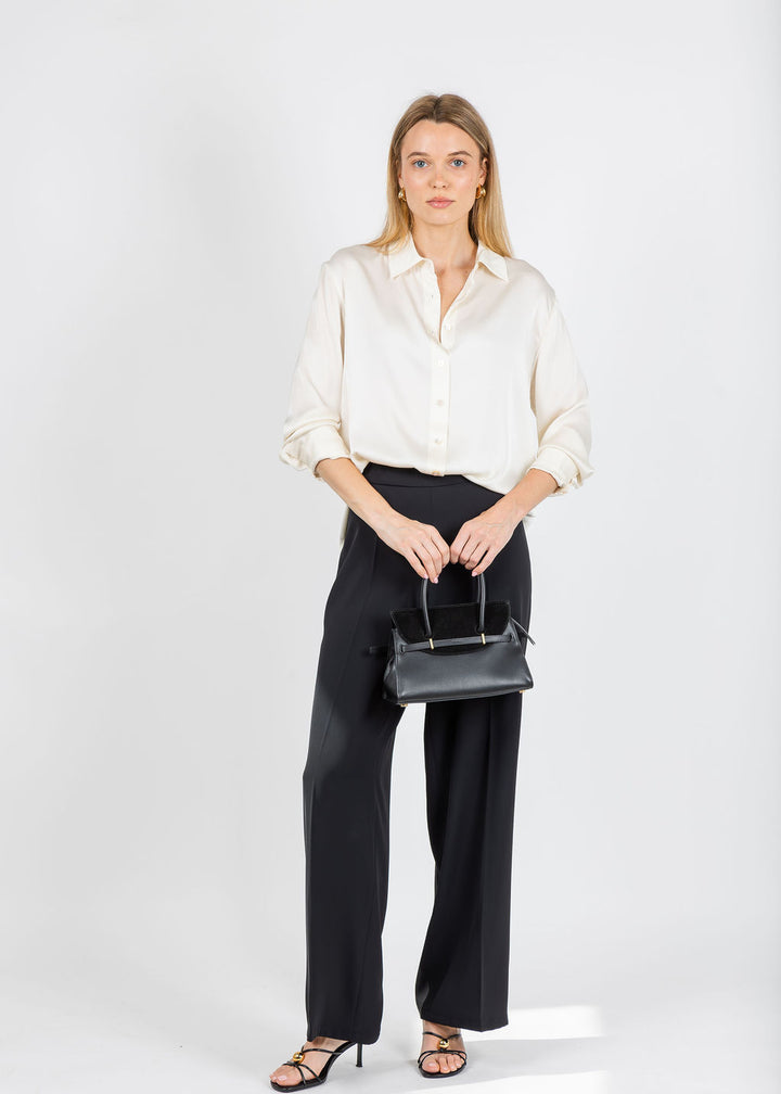 Bariloche Tasos Crepe Side Zip Pants in Black available at Barbara Katz