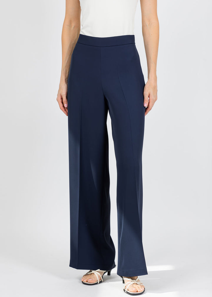 Bariloche Tasos Crepe Side Zip Pants in Navy available at Barbara Katz