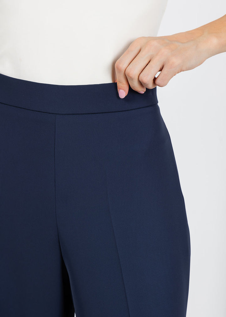 Bariloche Tasos Crepe Side Zip Pants in Navy available at Barbara Katz