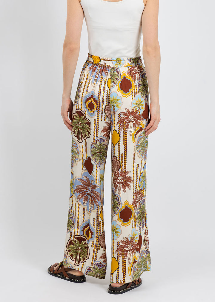 Bariloche Tojo Palm Printed Pants in Chocolate available at Barbara Katz