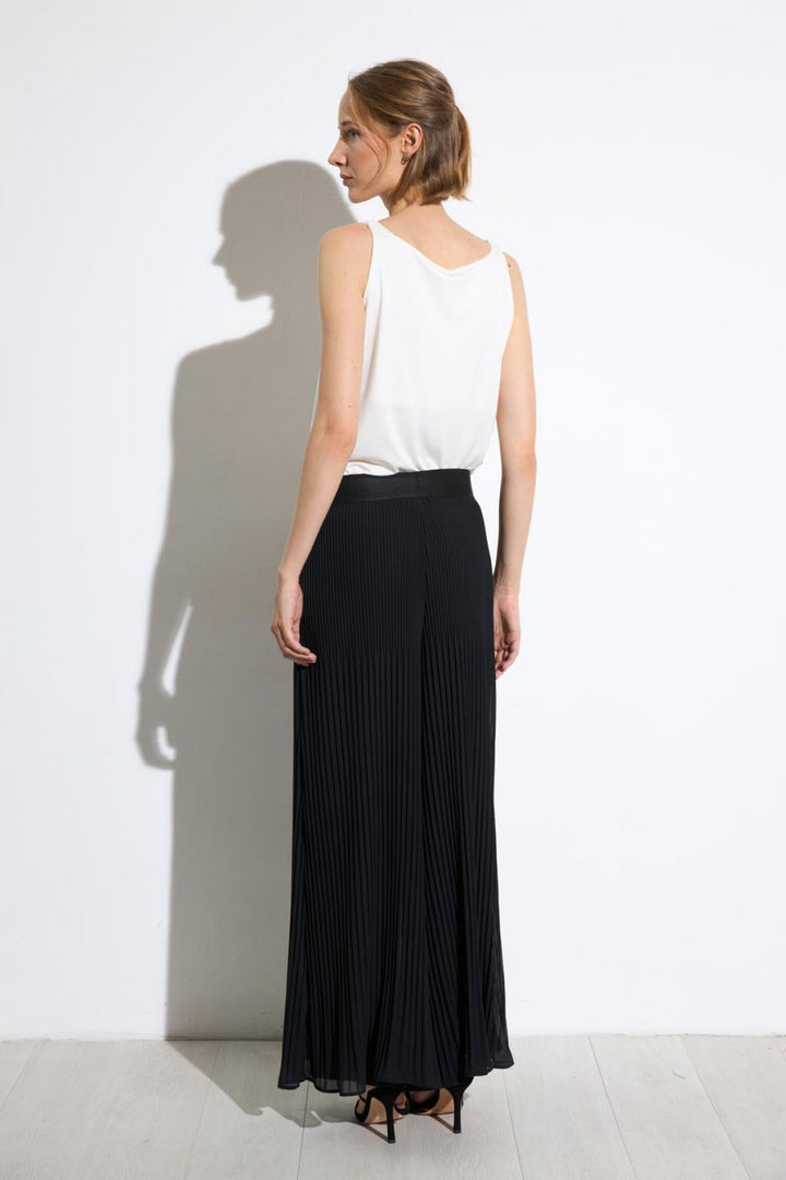 Bariloche Musa Chiffon Palazzo Pants in Black available at Barbara Katz