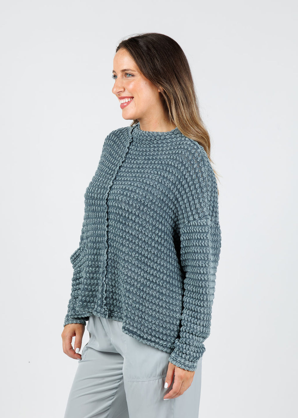 Beau Jours Ronnie Top in Tide available at Barbara Katz